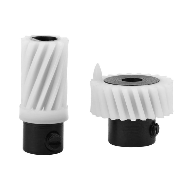 2 darab fogaskerék készlet varrógéphez, kompatibilis Singer 502/507/509/513/514/518/522/527/533/534/538/543 modellekkel, 174488/174491 adagoló tengely alkatrészek, tartós anyagból, fehér/fekete