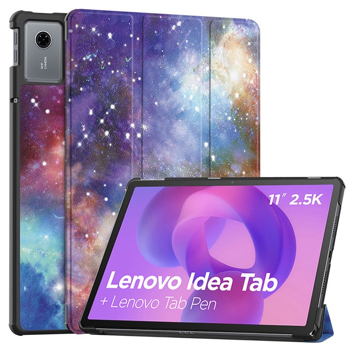 Калъф за Lenovo Idea Tab 11 Lightweight Slim, тип стойка, функция sleep/wake-up и магнитно затваряне, 360 защита - Galaxy