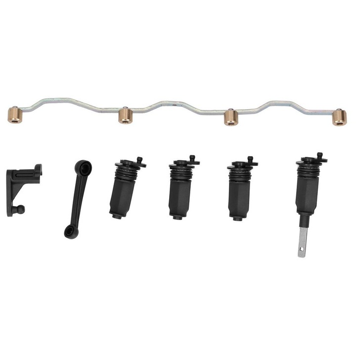 Kit clapete colector admisie (flapuri admisie) 55210201, inlocuire directa, compatibil cu Vauxhall Astra H/Signum/Vectra C/Zafira B, negru/metal, 1 set