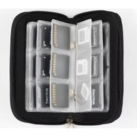 Husa De Depozitare Pentru Carduri De Memorie, 22 Sloturi, Compatibil Cu SD, MicroSD, CF, Protectie Nylon