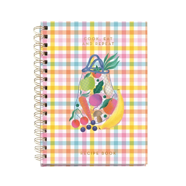 Caiet A5 80 file linii RECIPES Happy Fruits Miquelrius