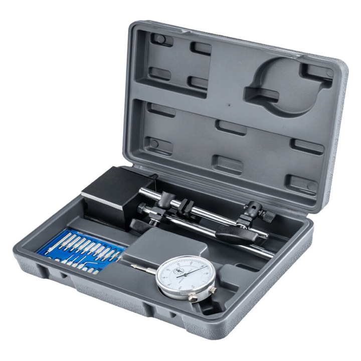 Set ceas comparator cu suport magnetic PM-CZ-10T, 0-10 mm, Powermat PM1521