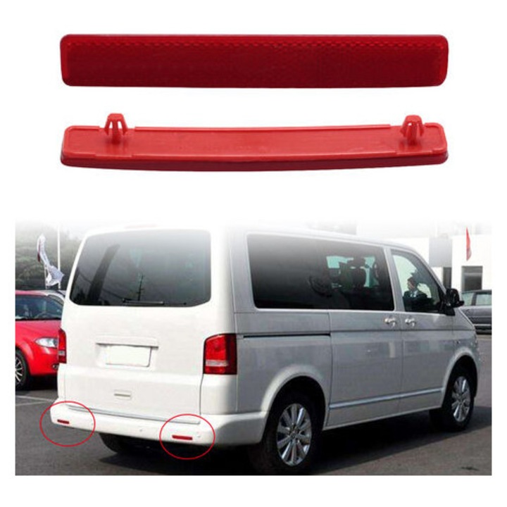 Set reflectoare rosii spate VW Transporter T5 17x3cm 24g