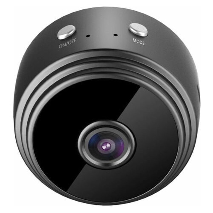 Mini camera de securitate, camera WiFi 1080P HD pentru interior si exterior, pentru bebelusi/animale de companie/bona, camera IP cu vizualizare de la distanta pentru securitate cu iOS, aplicatie pentru telefon Android