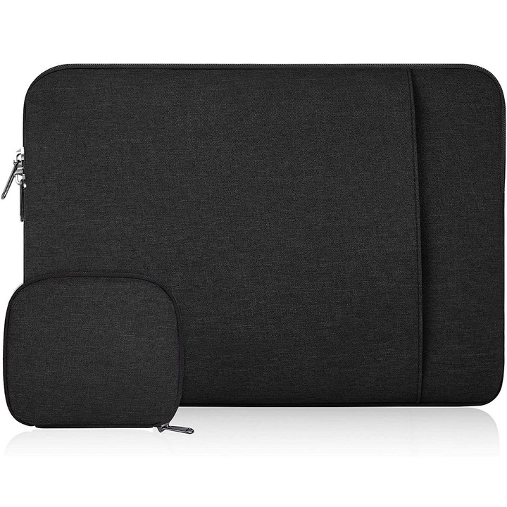 Housse pentru computer portable 14 pouces stang pour computer portable cu sac cu accesorii pentru tablete de protectie compatibile cu MacBook Air/Pro 14", HP/Dell/Asus/Acer/MSI Notebook, negru