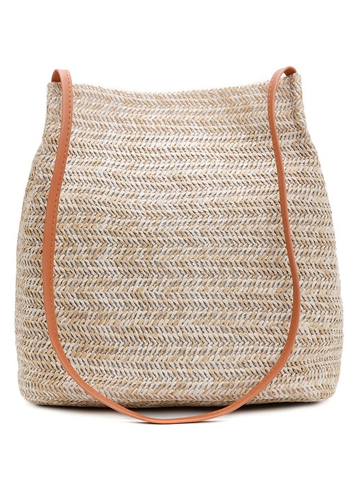 Geanta dama, sac de umar, design plasa, culoare naturala, dimensiuni compacte