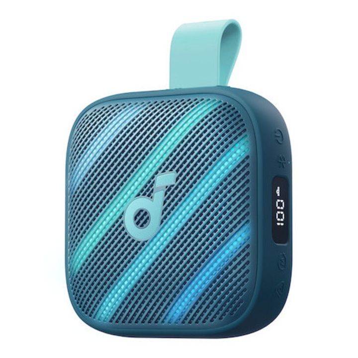 Boxa portabila Anker Soundcore Boom Go 3i, 15W, BassUp 2.0, Bluetooth 6.0, Autonomie 24h, IP68, Albastru