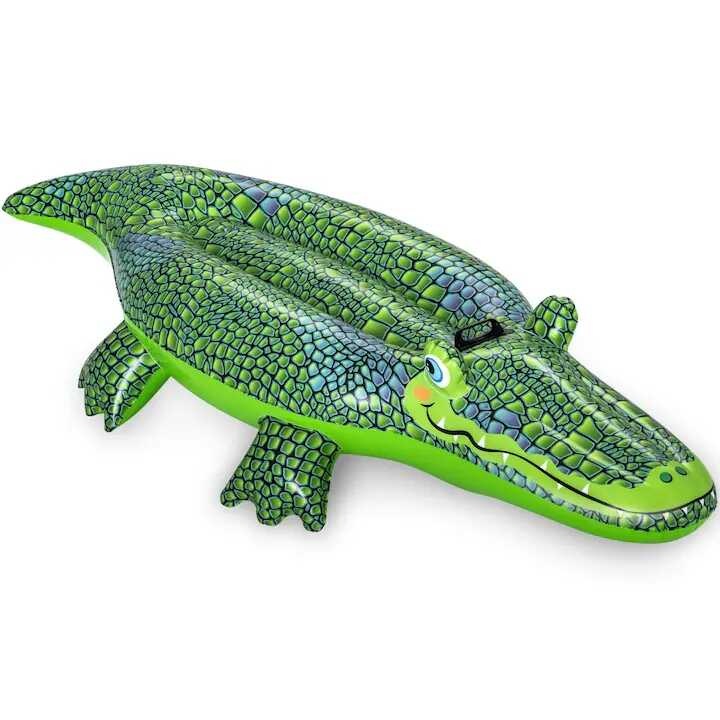 Felfújható krokodil lovagló vízi játék kapaszkodóval 152x71 cm TORCH