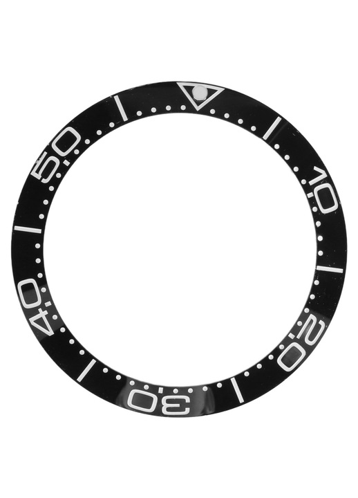 Inel ceramic ceas 38mm negru alb insertie rezistenta zgarieturi