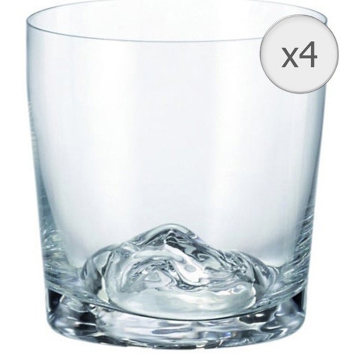 MAISON FORINE Old School ginpohár készlet, 4 db, 400 ml, Kristályüveg