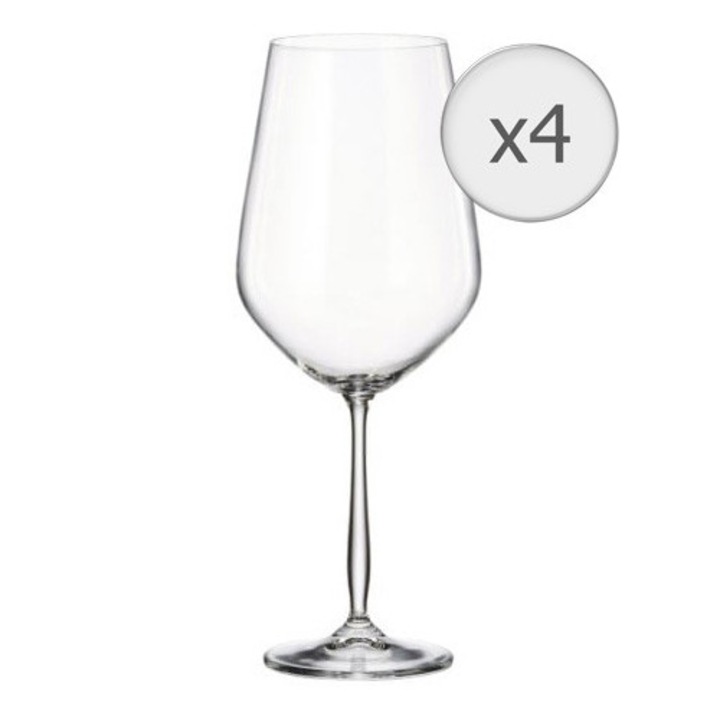 MAISON FORINE Gourmet vörösboros pohár készlet, 4 db, 800 ml, Kristályüveg