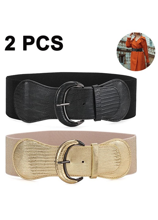 2 darab (fekete + arany) 60-80cm széles öv őszre és télre