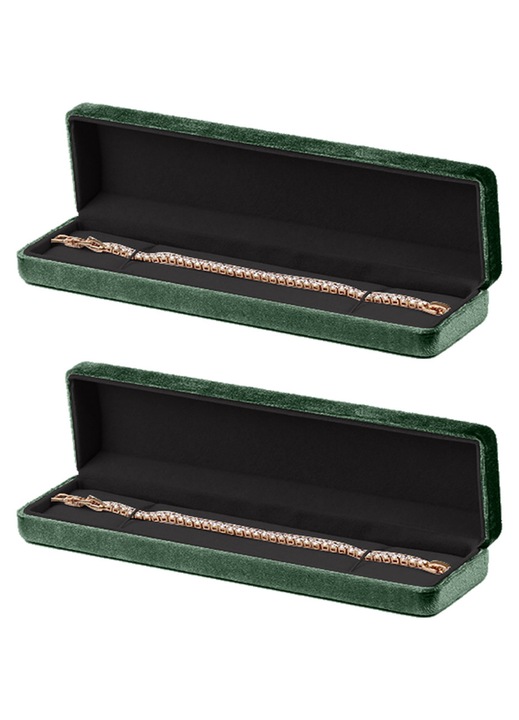 Cutie depozitare bijuterii pentru bratari si coliere, protectie, negru, 15x10x5cm