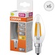 Set 6 Becuri OSRAM Star, B60, E14, 5.9W (60W), 806 lm, lumina calda (2700K), clasa energetica D