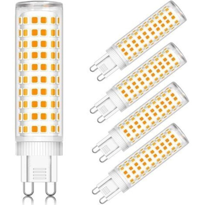 G9 LED izzó 12W 2700K meleg fehér 5 db-os szett 7.5x1.85cm