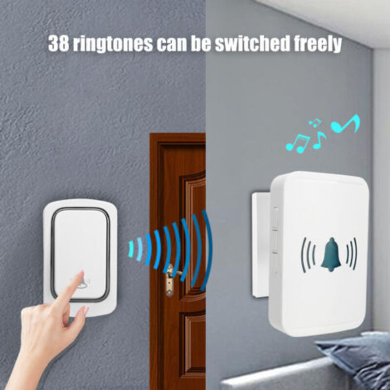 Set 2 bucati, sonerie wireless Wi-Fi smart, IP54 rezistenta la apa ...