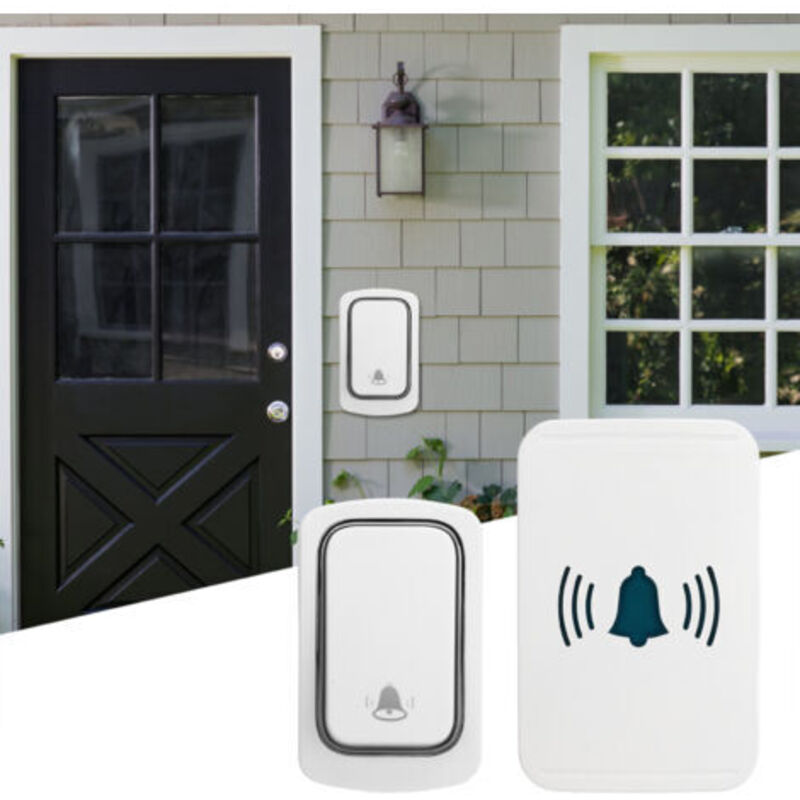 Set 2 bucati, sonerie wireless Wi-Fi smart, IP54 rezistenta la apa ...