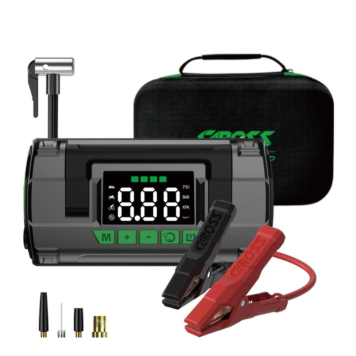CAROSS T14 Max autó indító berendezés elektromos pumpával és powerbankkel