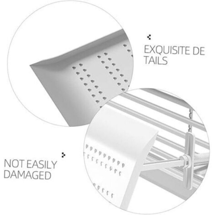 Deflector aer conditionat reglabil, plastic ABS, alb, 30x15cm