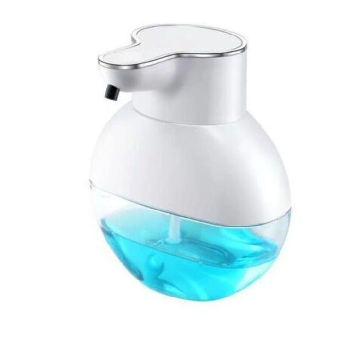 Automata habszappan adagoló 400ml fehér USB újratölthető 2 állítható szint