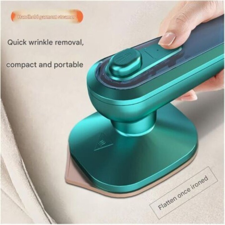 Fier de calcat cu aburi portabil CCYKXA, mini fier compact pentru camin si calatorii, usor, pentru bumbac si matase, verde turcoaz, 1 buc