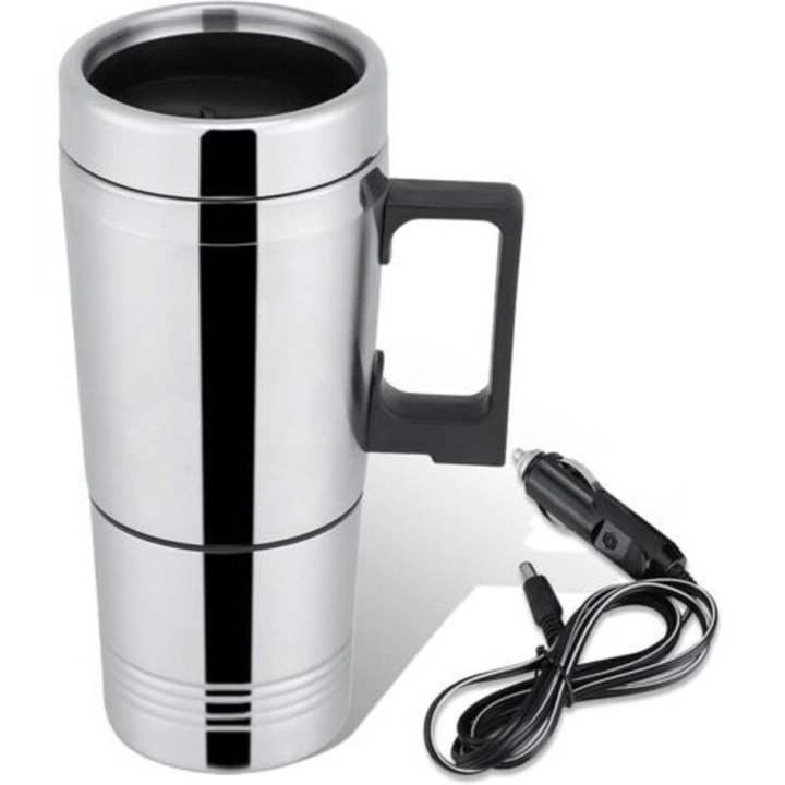 Autós elektromos vízforraló 300ml rozsdamentes acél 304 szilikon tömítés 12V/24V