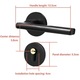 Maner usa interior / maner pentru usa BB WC PZ, din aliaj de aluminiu, cu design rotund subtire, cu arc de revenire si pini de aliniere, negru, 1 buc