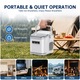 Masina de Cuburi de Gheata, 2Dimensiuni de Cuburi, Producere Rapid 12 kg/24h, timp de productie 6.Rezervor 1.4L. Compact, portabil, silentios, Curatare automata.Potrivit pentru bucatarii, birouri, camping, calatorii si petreceri.Cu lopata si cos, Alb