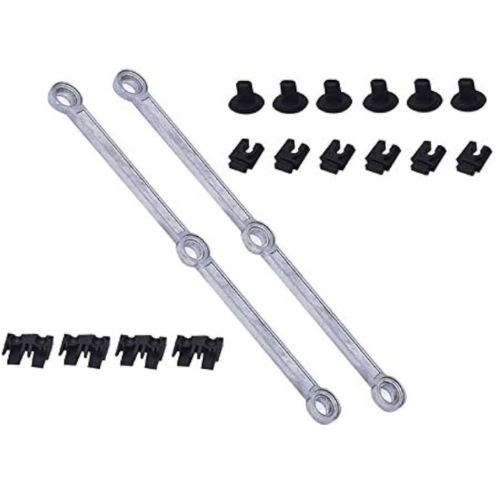 Set reparatie tije pentru clapete swirl OM642 A6420905437, compatibil Mercedes OM642 3.0/3.2 CDI/CRD V6 (W164/W166/X164/X166/W211/W212/W207/W251/W216/W221/W639/W906/W219/W209), rezistente la coroziune, usor de instalat, argintiu/negru, 1 set