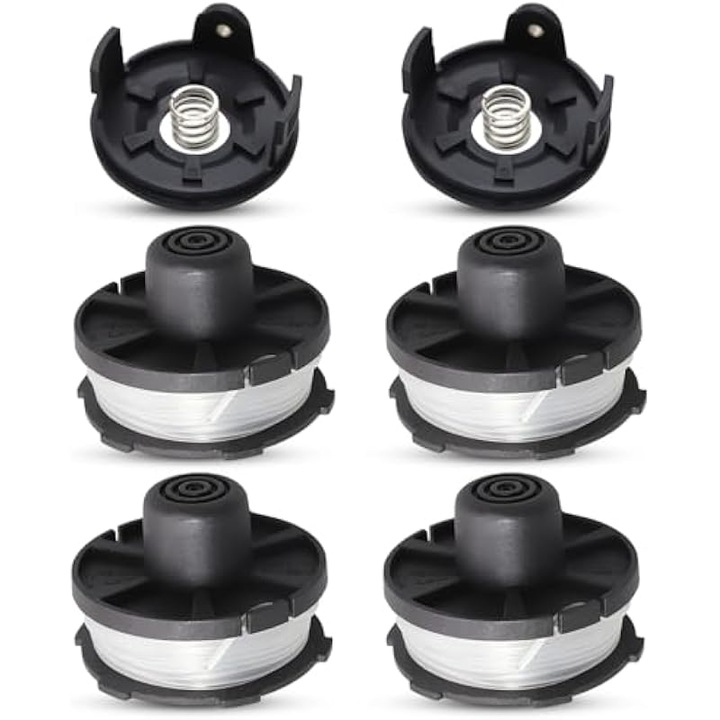 Set 6 piese tambur fir tuns iarba, capac, arc, negru, universal