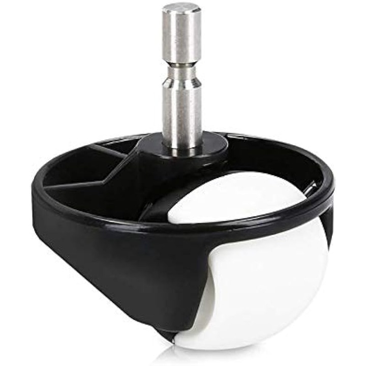 Roata frontala pivotanta, roata de ghidare pentru iRobot Roomba serii 500/600/700/800/900, din material rezistent, usor de instalat, negru/alb, 1 buc.