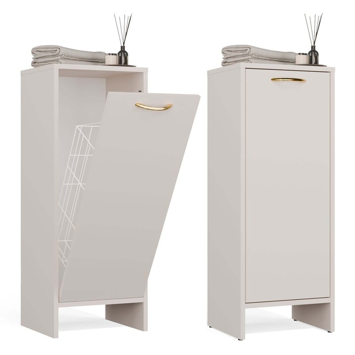 Dulap baie Topeshop Nina 1K cu cos rufe bej 40x30x80cm