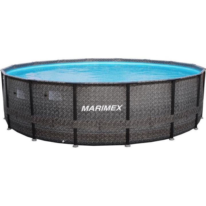 Intex Florida Rattan Premium 366x99 cm medence, fém szerkezettel, kör alakú, 8400l űrtartalom, fekete