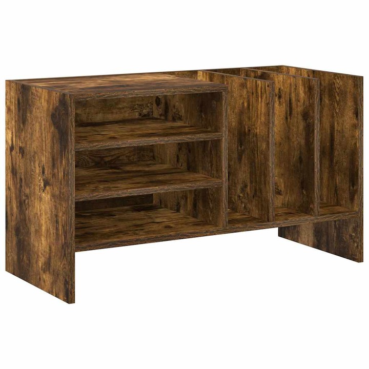Dulap pentru discuri de vinil Stejar vidaXL, fumuriu 78 5 x 35 x 45 cm