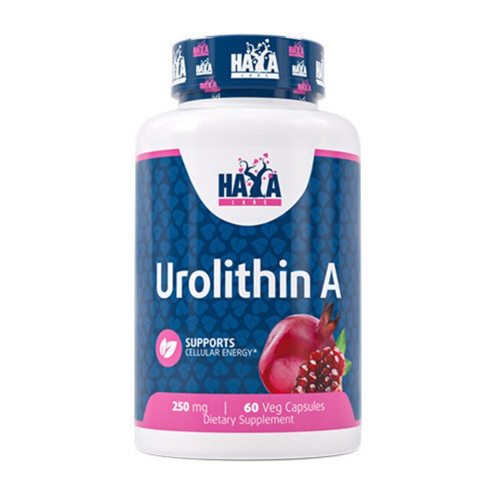 Хранителна добавка, Haya Labs Urolithin A, 250 мг, 60 капсули
