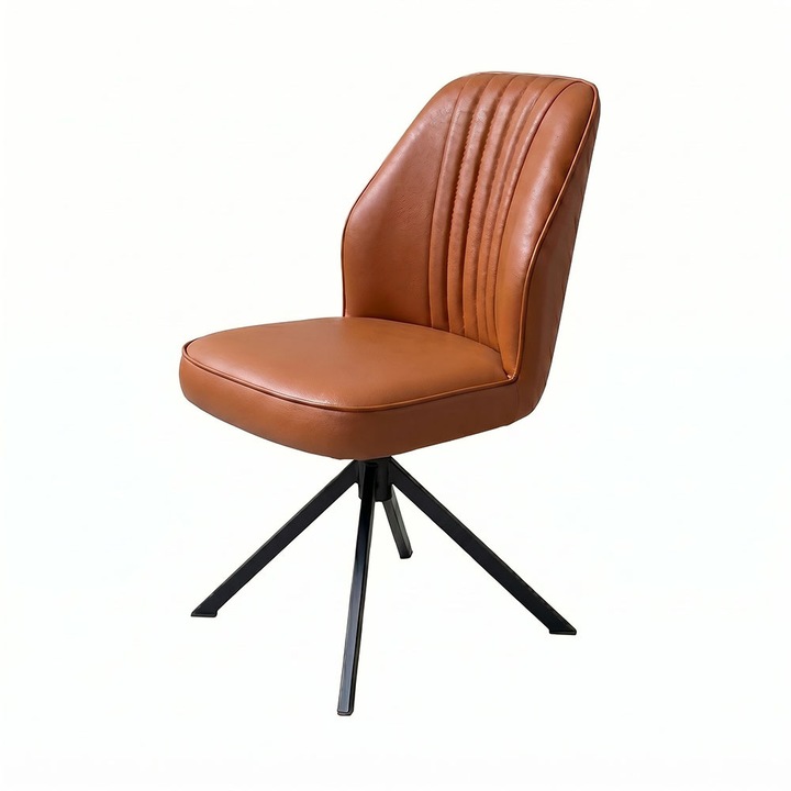 Scaun Amy Piele Naturala, IDL Light Brown, 55cmx60cmx85cm