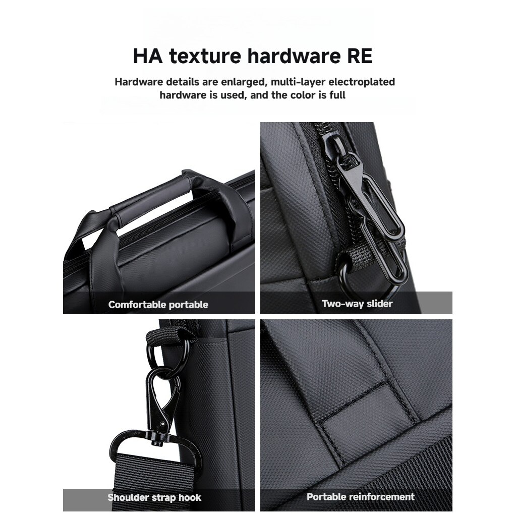 Geanta laptop business, Bytelike, geanta de mana, umar, crossbody, capacitate mare, husa protectie notebook, Albastru