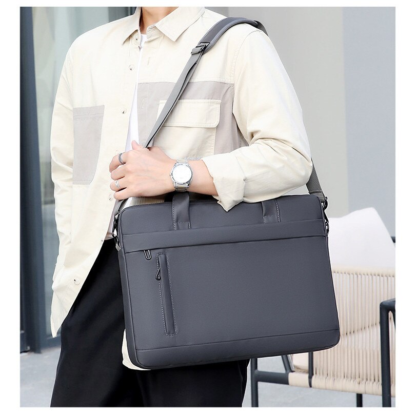 Geanta laptop business, Bytelike, geanta de mana, umar, crossbody, capacitate mare, husa protectie notebook, Albastru