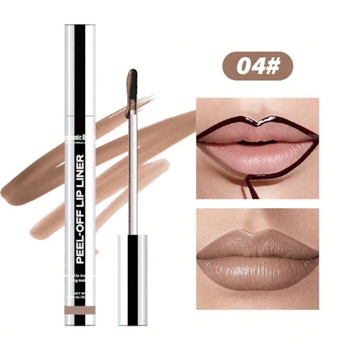 Set 4 bucati, creioane contur buze peel-off, fara ascutire, rezistente la apa si transfer, finish mat, fara senzatie lipicioasa, 4 x 3.5 ml