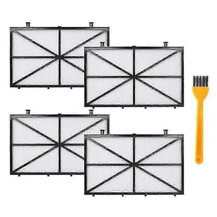 Set filtru ultrafin pentru piscina, perie, alb-negru, 4 filtre