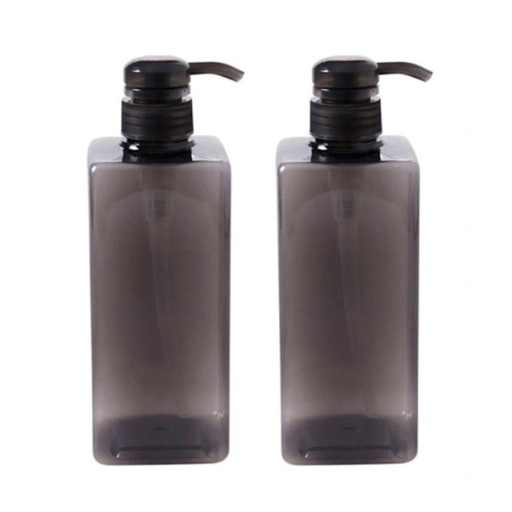 Pumpás adagoló, újrafelhasználható adagolópalack, BPA-mentes műanyagból, szivárgásmentes, cseppmentes, Füstszürke, 600 ml