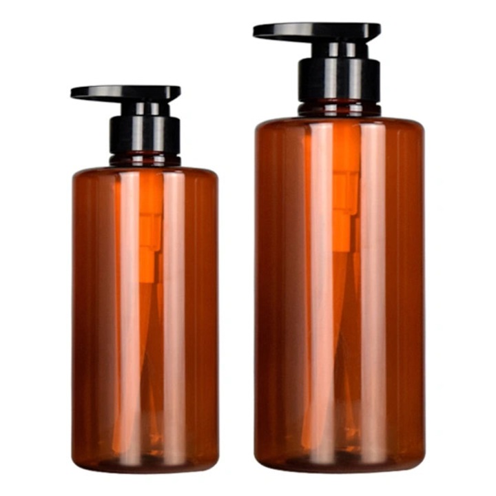 Újrafelhasználható sampon és tusfürdő flakon szett, vastag PET, átlátszó, 250ml
