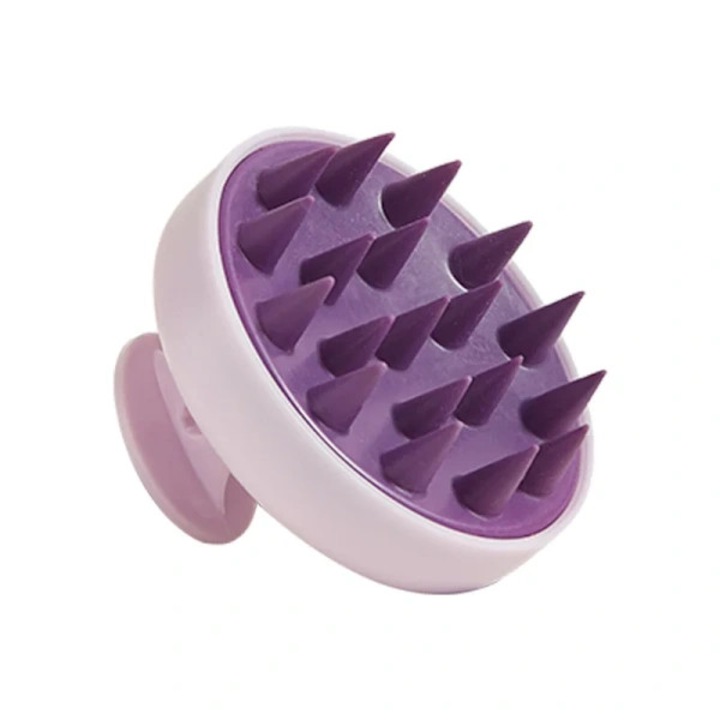 Perie masaj scalp silicon, roz verde mov, 8x6.5cm