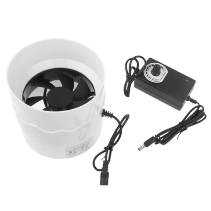 Ventilátor csővezeték 110mm 7W állítható levegőelszíváshoz