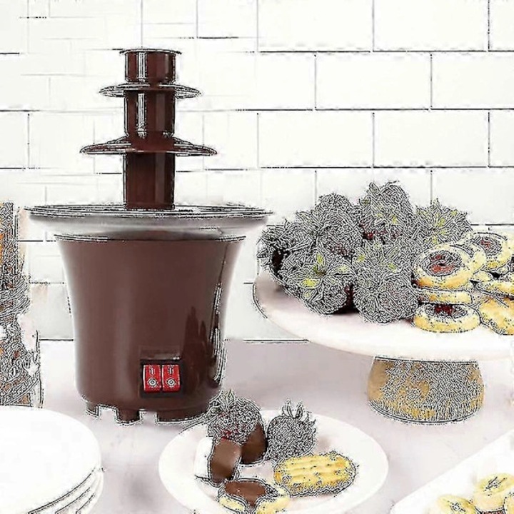 Fontana ciocolata mini 3 etaje, capacitate 300g, 22x15cm, negru