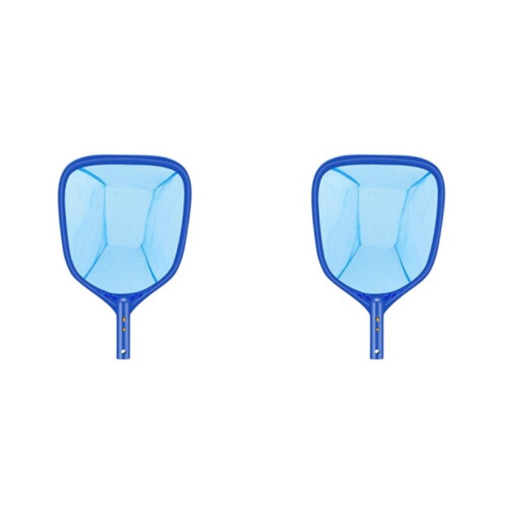 Set 2 bucati, plasa skimmer, sita de curatare pentru piscina, compatibila cu tija 1-1/4 inch, pentru piscine, spa, iazuri si piscine gonflabile copii, albastru