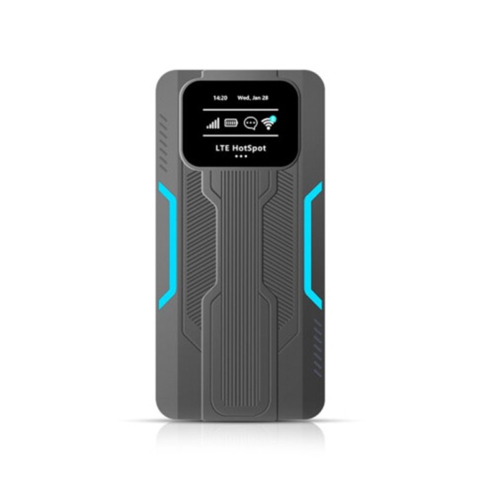 Hordozható 4G+ WiFi 6 vezeték nélküli router 10000mAh akkumulátorral, fekete