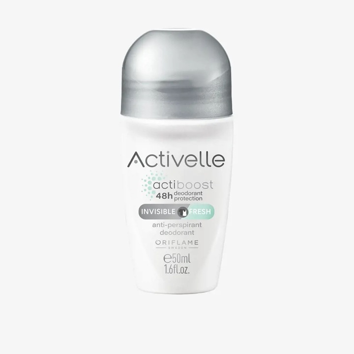 Рол-он против изпотяване Activelle Invisible Fresh, Oriflame, 50ml