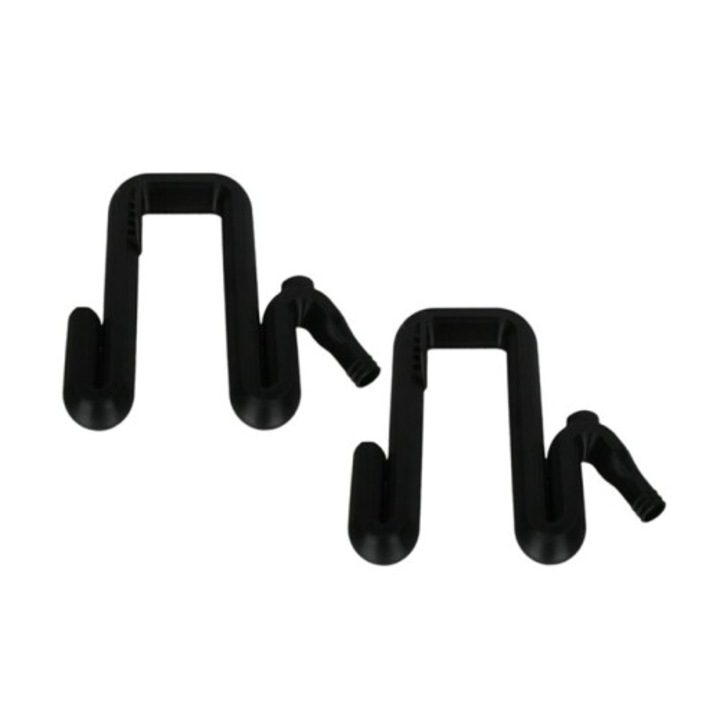 Conducta de preaplin pentru butoi de ploaie, racord/adaptor burlan pentru scurgere, montaj fara gaurire, pentru rezervoare de apa, negru, 2 bucati