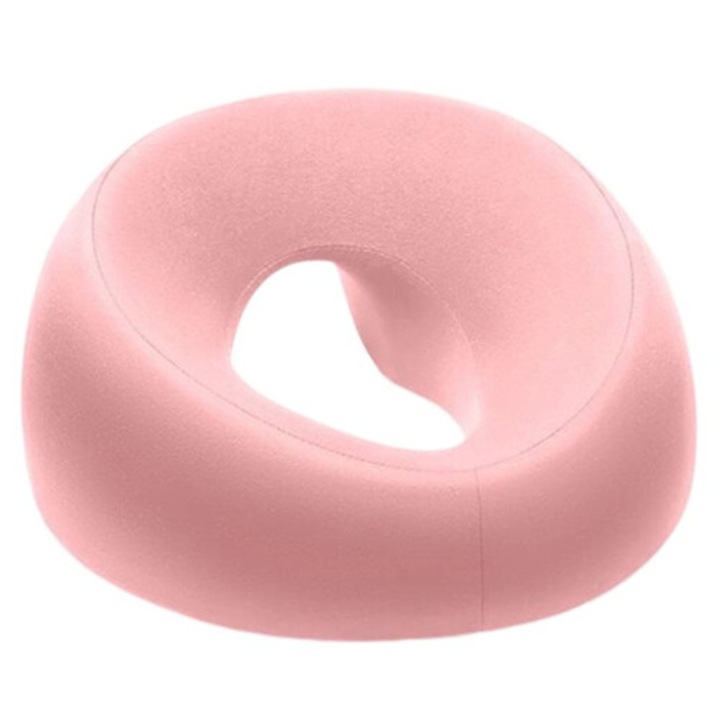 Perna faciala pentru masaj, suport pentru fata ergonomic, cu orificiu pentru respiratie, husa detasabila, gri, 1 buc
